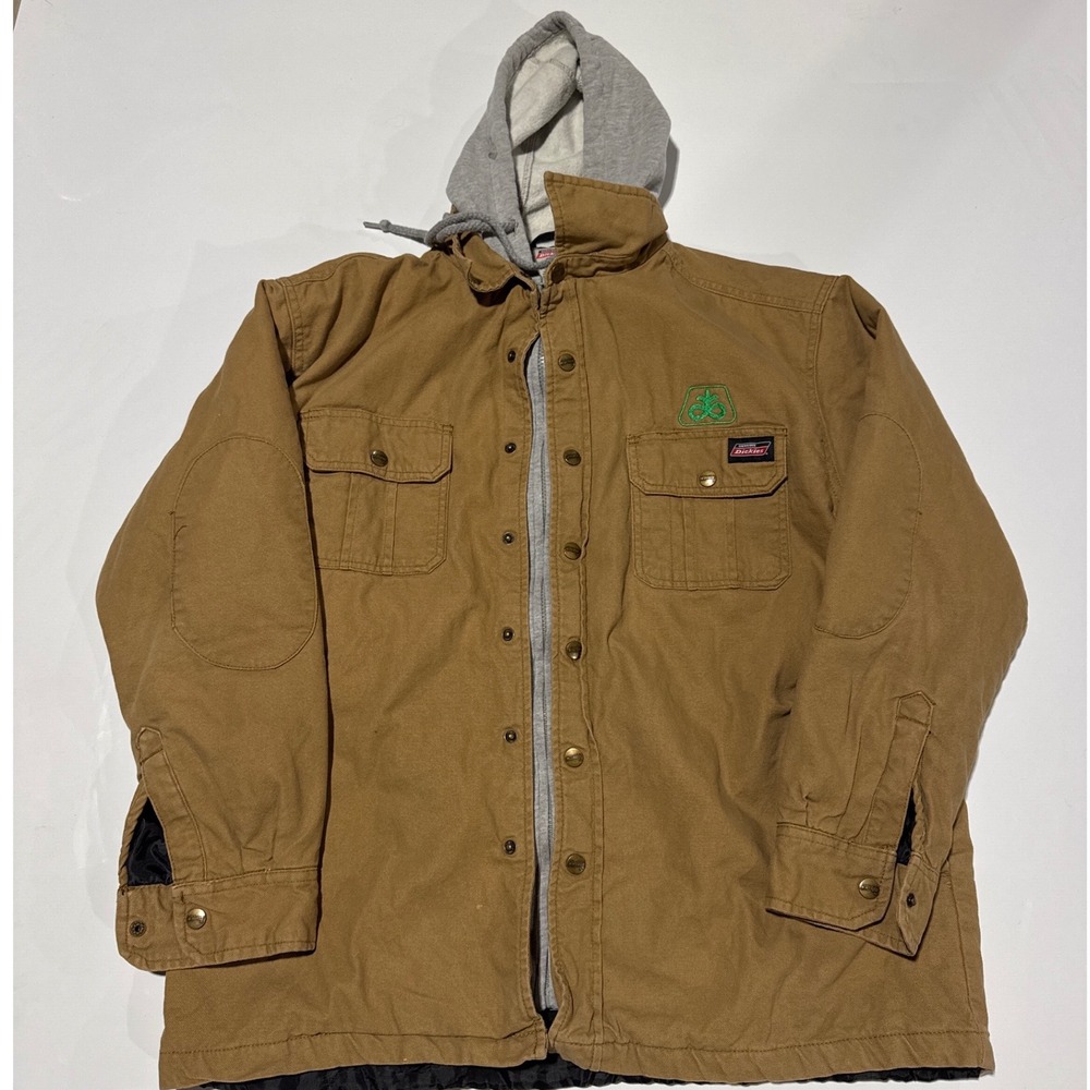 Dickies Hooded Jacket Workwear Coat Barn Chore Lined L/G